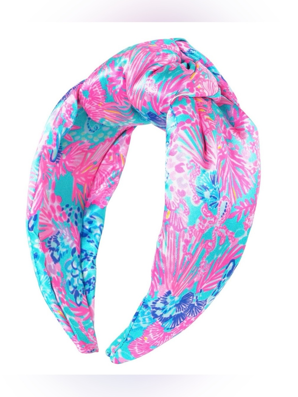 Lilly Pulitzer Pink & Turquoise Floral Knotted Headband
